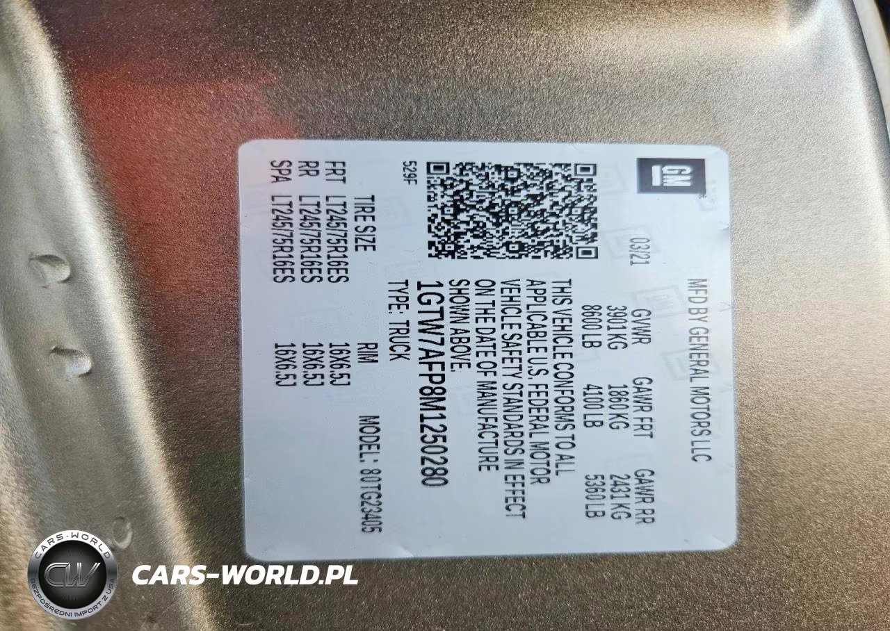 2021 GMC Savana G2500 VIN:1GTW7AFP8M1250280 - 14