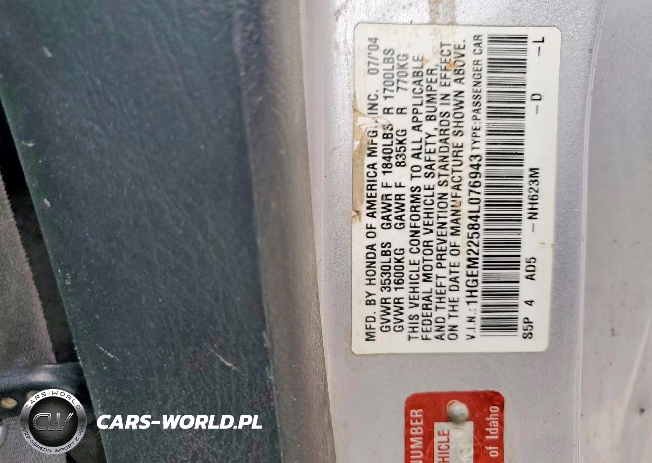 2004 Honda Civic Lx VIN:1HGEM22584L076943 - 12