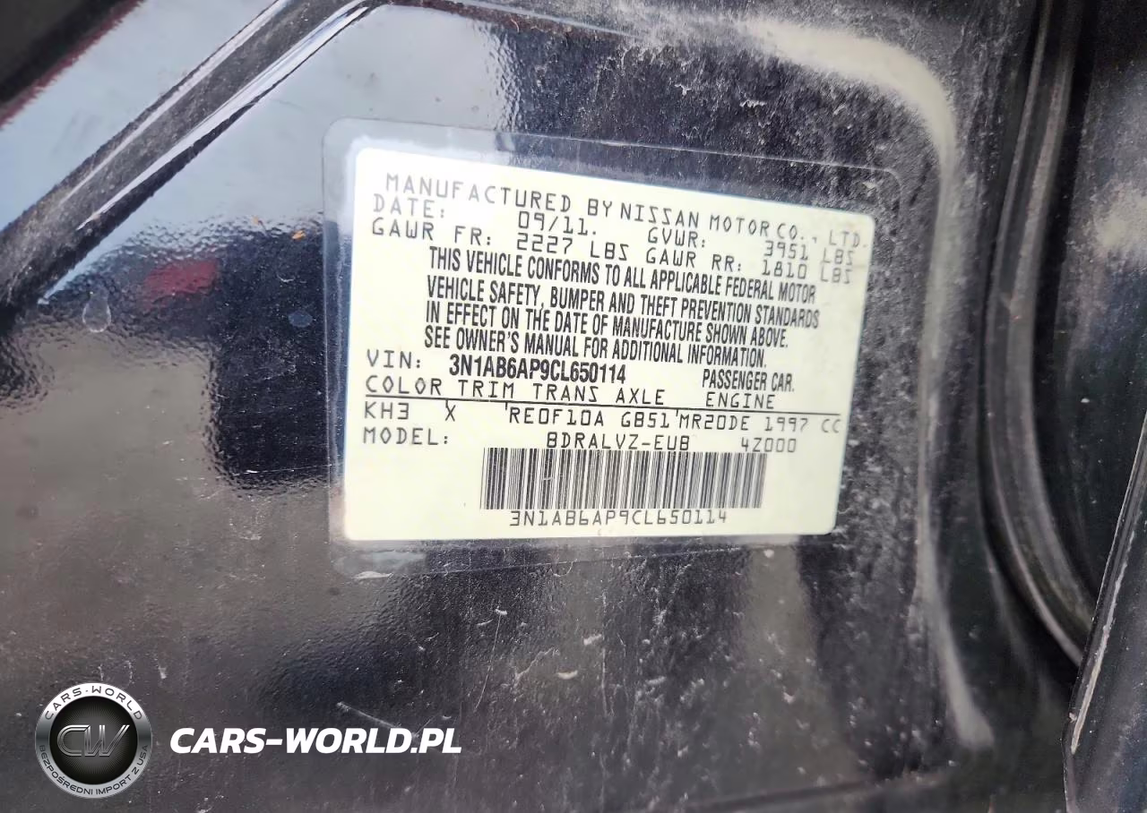 2012 Nissan Sentra 2.0 VIN:3N1AB6AP9CL650114 - 12