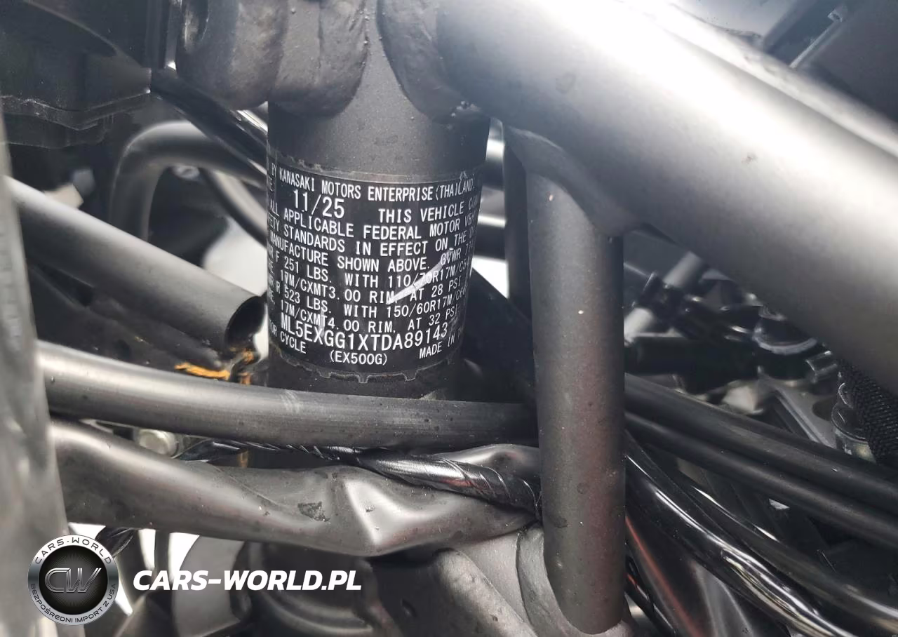 2026 Kawasaki Ex500 VIN:ML5EXGG1XTDA89143 - 9