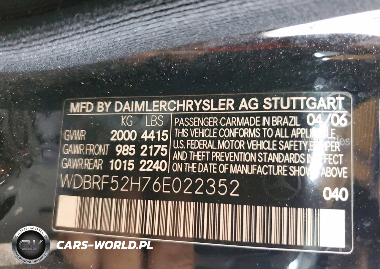 2006 Mercedes-Benz C 230 VIN:WDBRF52H76E022352 - 13