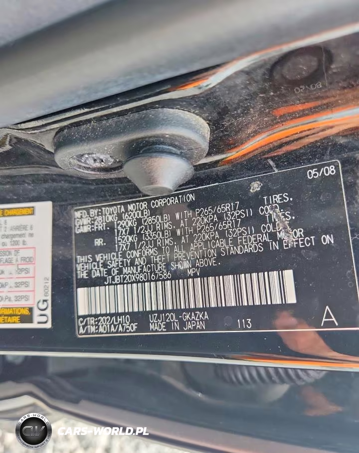 2008 Lexus Gx 470 VIN:JTJBT20X980167586 - 13