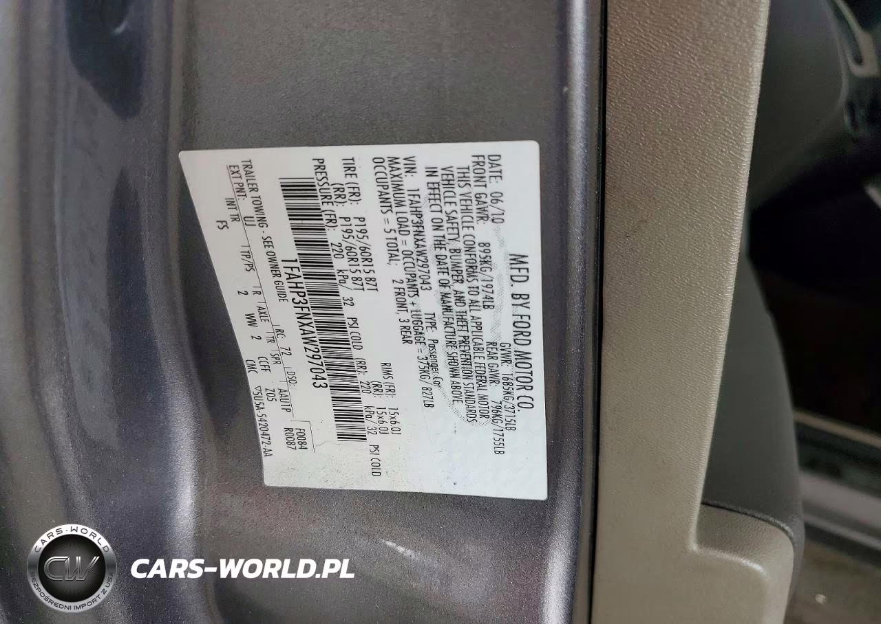 2010 Ford Focus Se VIN:1FAHP3FNXAW297043 - 12