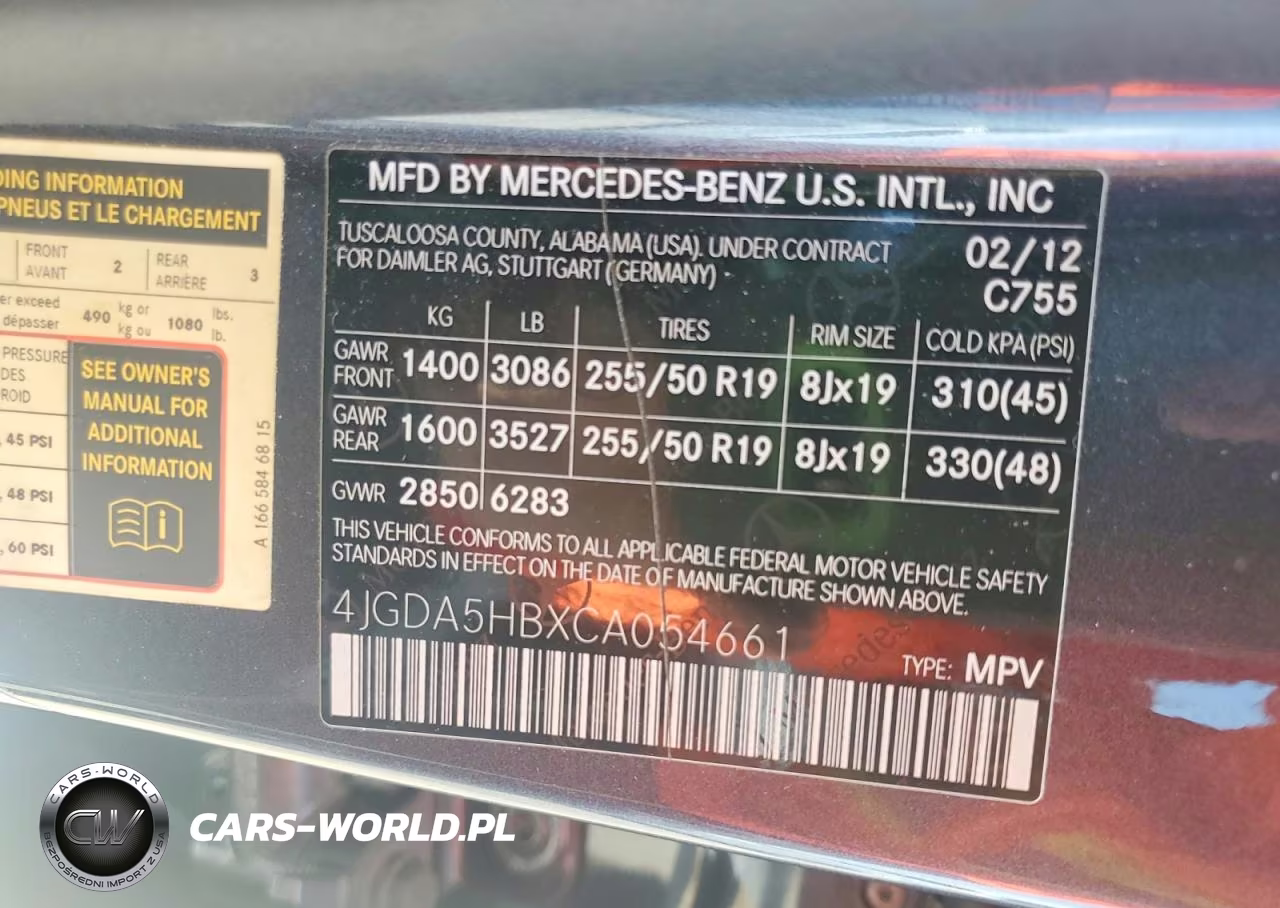 2012 Mercedes-Benz Ml 350 4Matic VIN:4JGDA5HBXCA054661 - 13