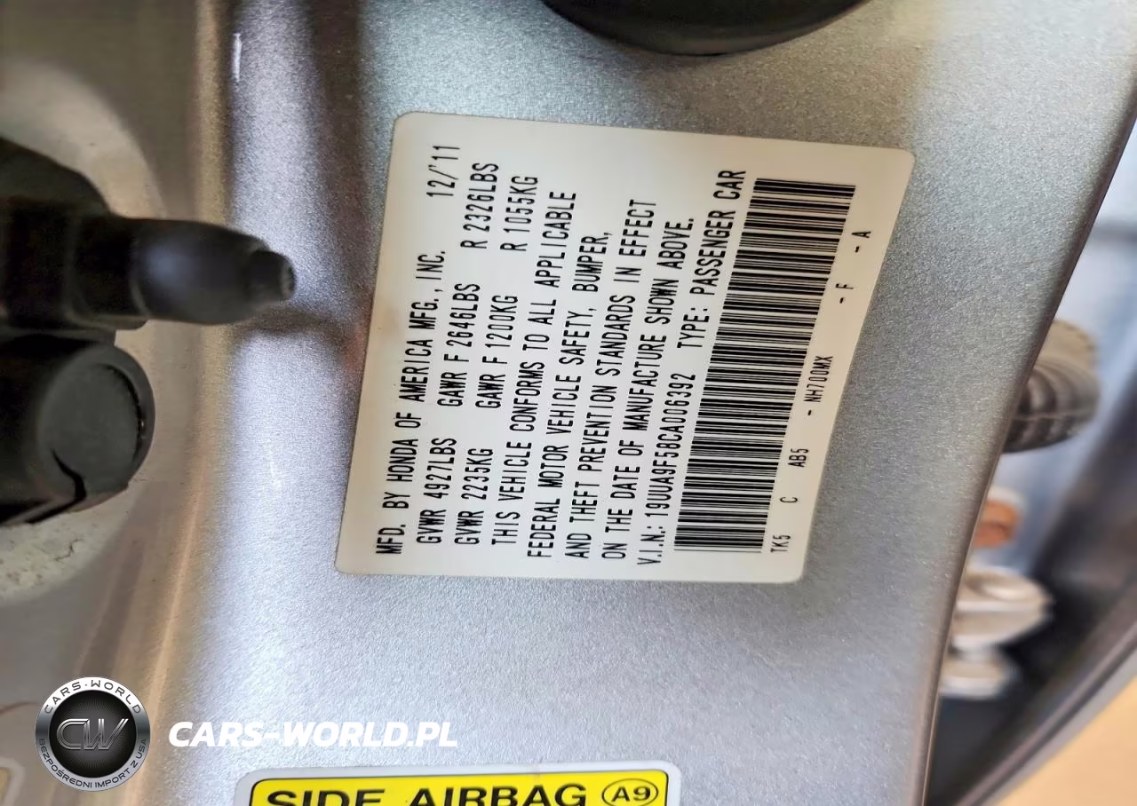 2012 Acura Tl VIN:19UUA9F58CA006392 - 12