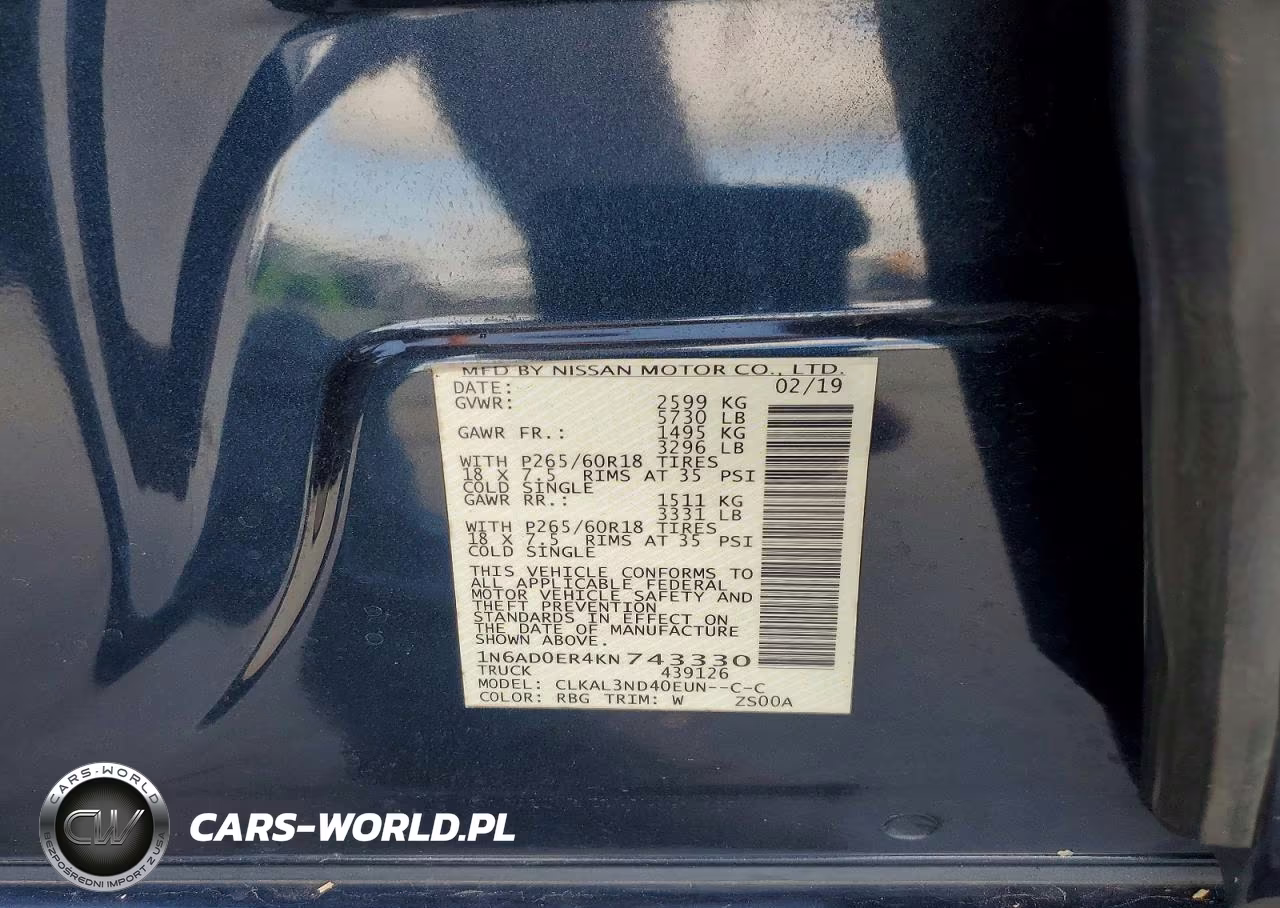 2019 Nissan Frontier Sl VIN:1N6AD0ER4KN743330 - 12
