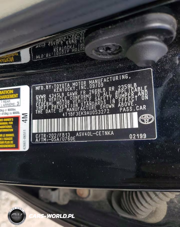 2010 Toyota Camry Le VIN:4T1BF3EK9AU053272 - 12