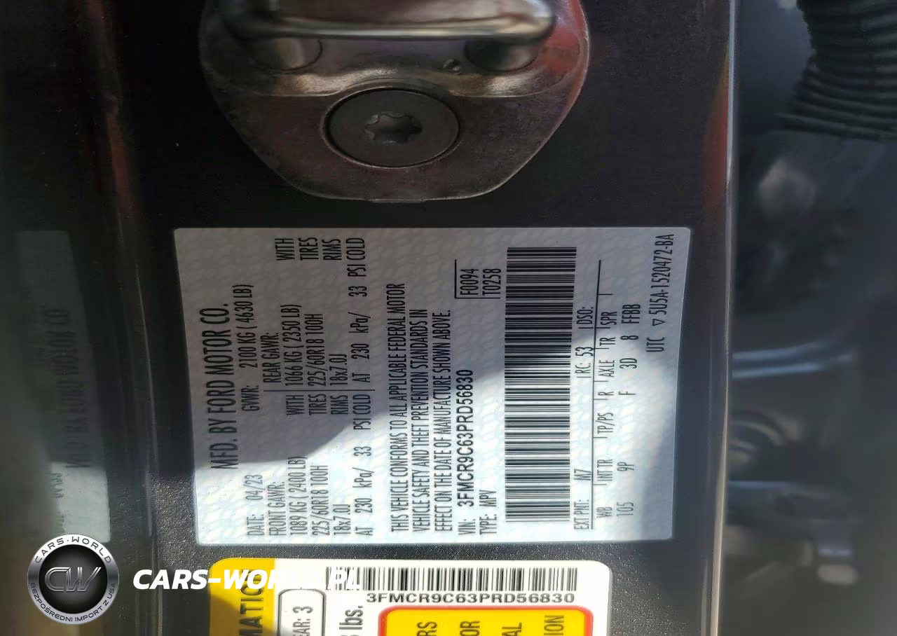 2023 Ford Bronco Sport Outer Banks VIN:3FMCR9C63PRD56830 - 12