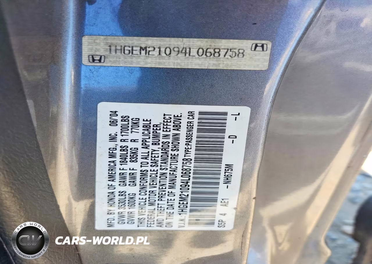2004 Honda Civic Ex VIN:1HGEM21094L068758 - 12
