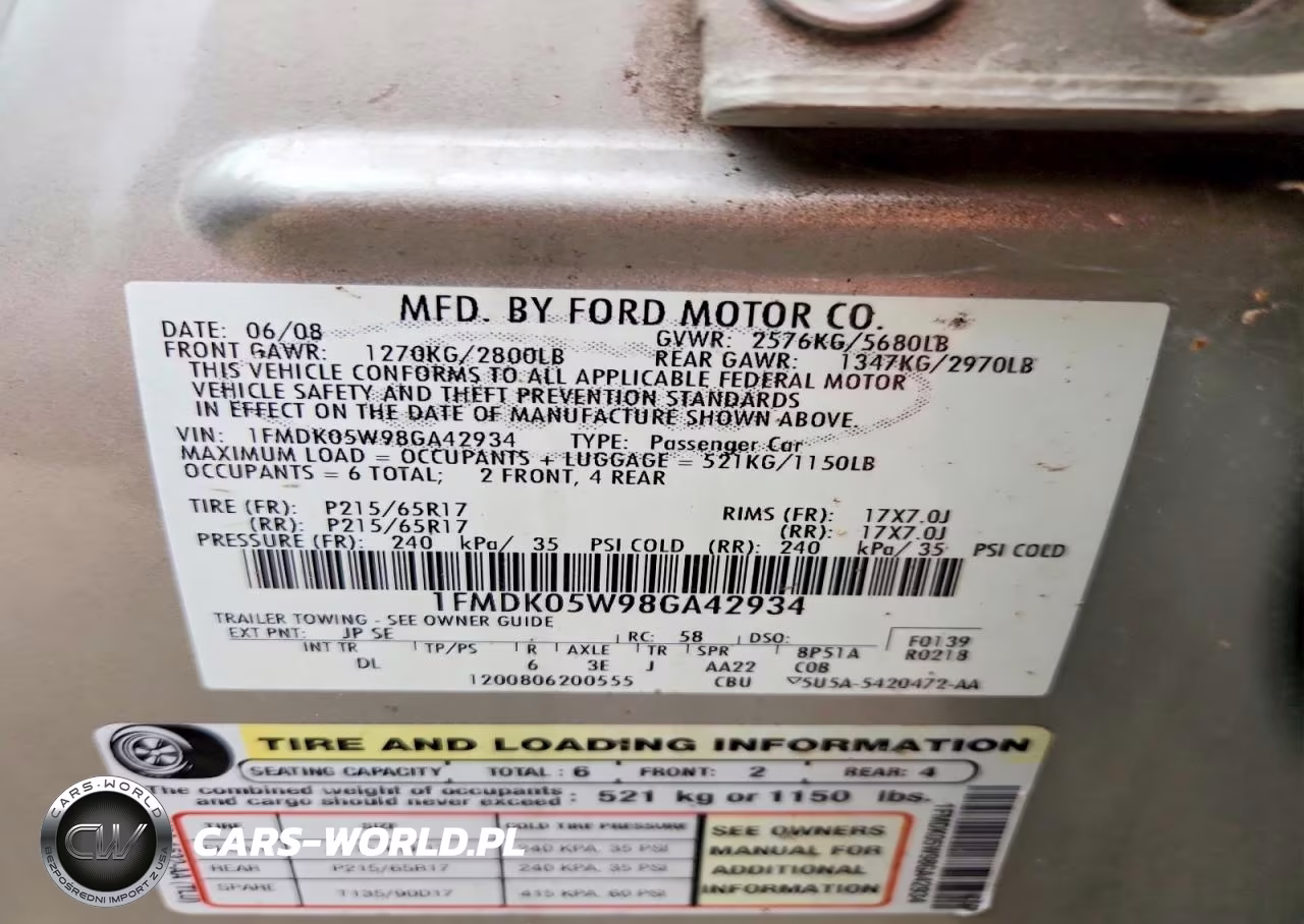2008 Ford Taurus X Sel VIN:1FMDK05W98GA42934 - 13