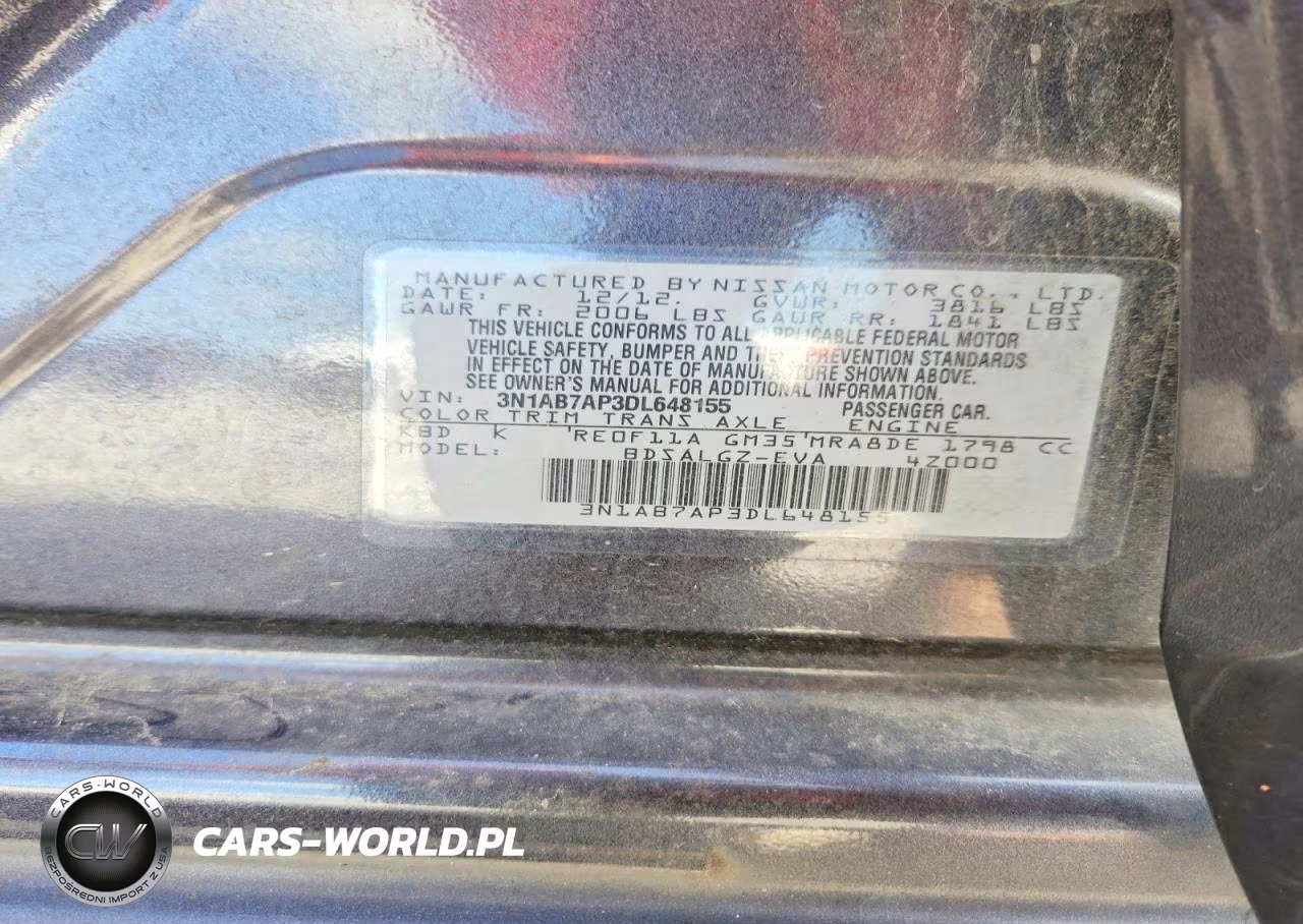 2013 Nissan Sentra S VIN:3N1AB7AP3DL648155 - 13