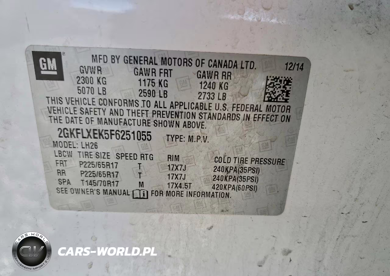 2015 GMC Terrain Slt VIN:2GKFLXEK5F6251055 - 13