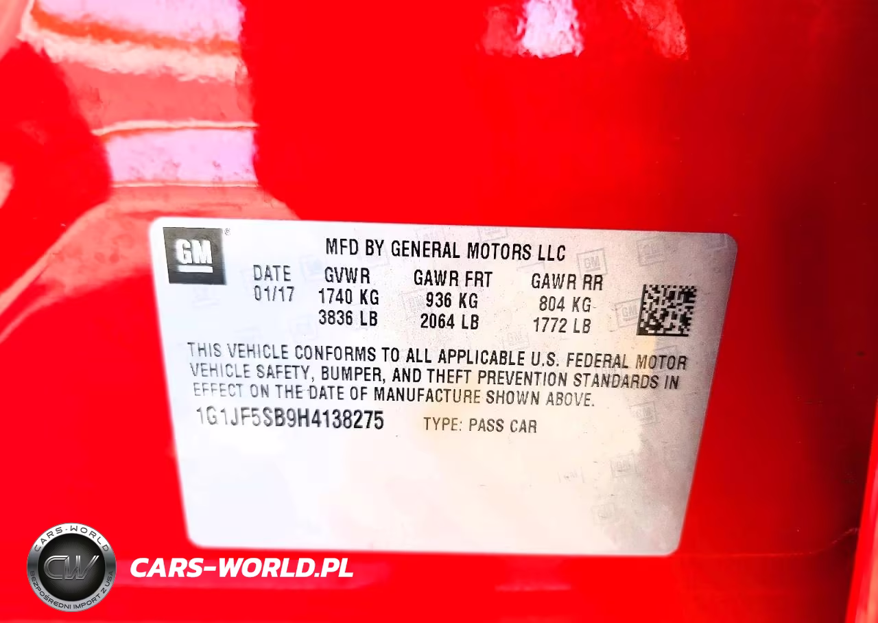 2017 Chevrolet Sonic Premier VIN:1G1JF5SB9H4138275 - 12