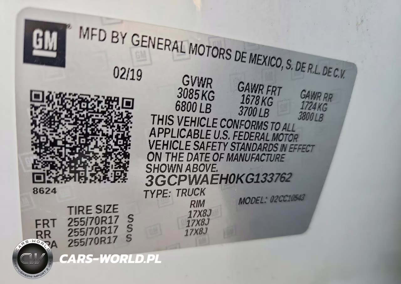 2019 Chevrolet Silverado C1500 VIN:3GCPWAEH0KG133762 - 12