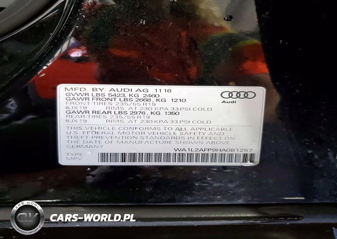2017 Audi Q5 VIN:WA1L2AFP9HA081257 - 13
