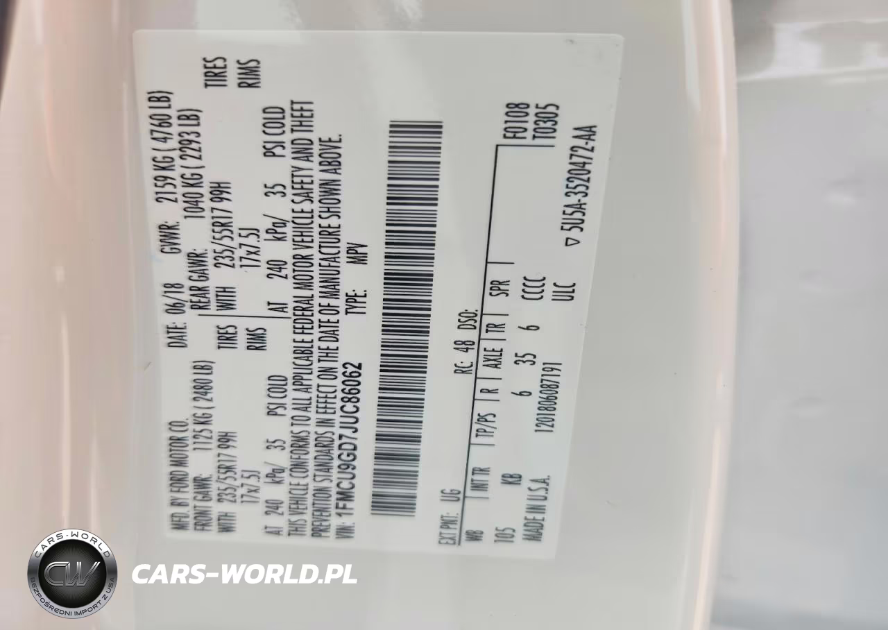 2018 Ford Escape Se VIN:1FMCU9GD7JUC86062 - 12