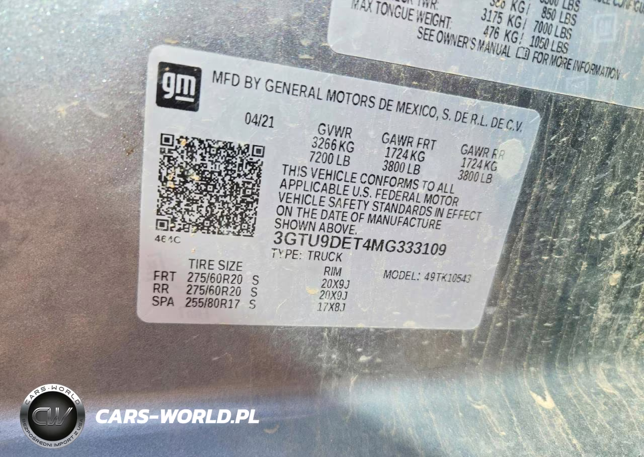 2021 GMC Sierra K1500 Slt VIN:3GTU9DET4MG333109 - 12
