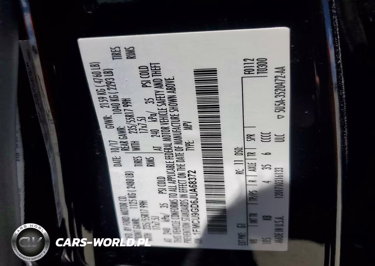 2018 Ford Escape Se VIN:1FMCU9GD6JUA68372 - 13