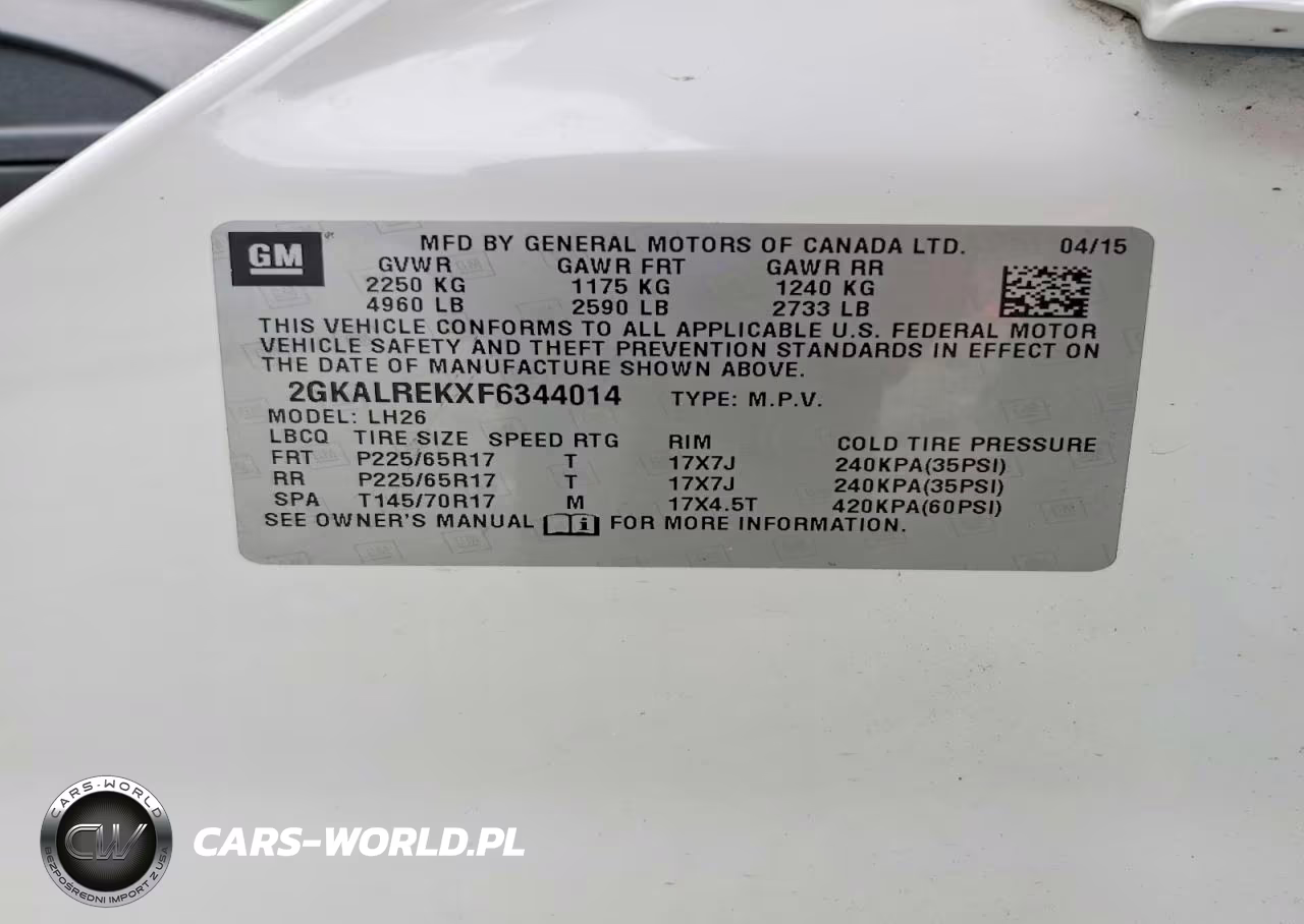 2015 GMC Terrain Sle VIN:2GKALREKXF6344014 - 13