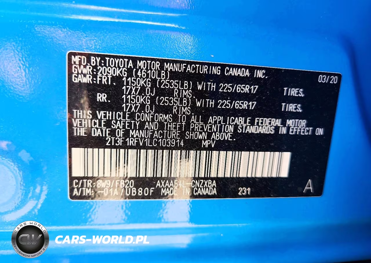 2020 Toyota Rav4 Le VIN:2T3F1RFV1LC103914 - 13