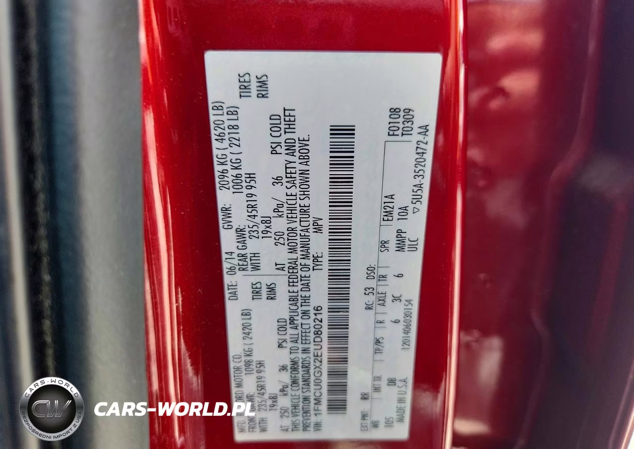 2014 Ford Escape Se VIN:1FMCU0GX2EUD80216 - 13