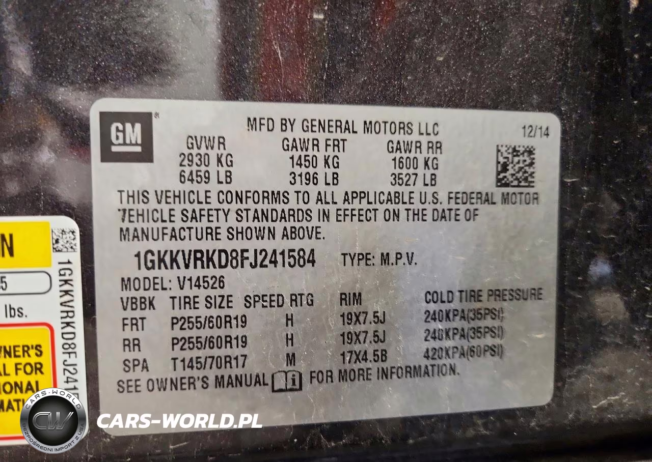 2015 GMC Acadia Slt-1 VIN:1GKKVRKD8FJ241584 - 12