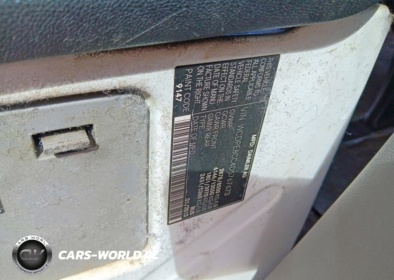 2013 Freightliner Sprinter 2500 VIN:WCDPE8CC4D5767673 - 12