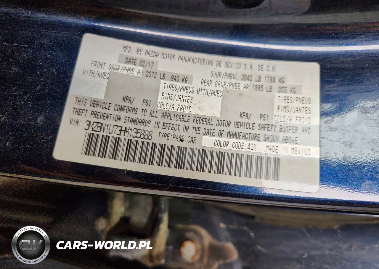 2017 Mazda 3 Sport VIN:3MZBN1U73HM135888 - 12