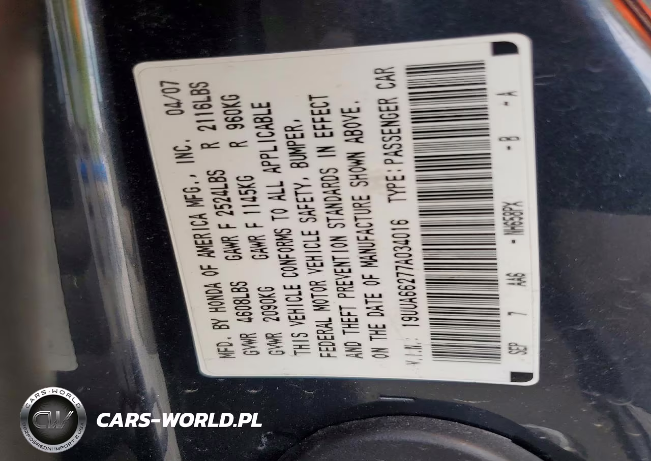 2007 Acura Tl VIN:19UUA66277A034016 - 12
