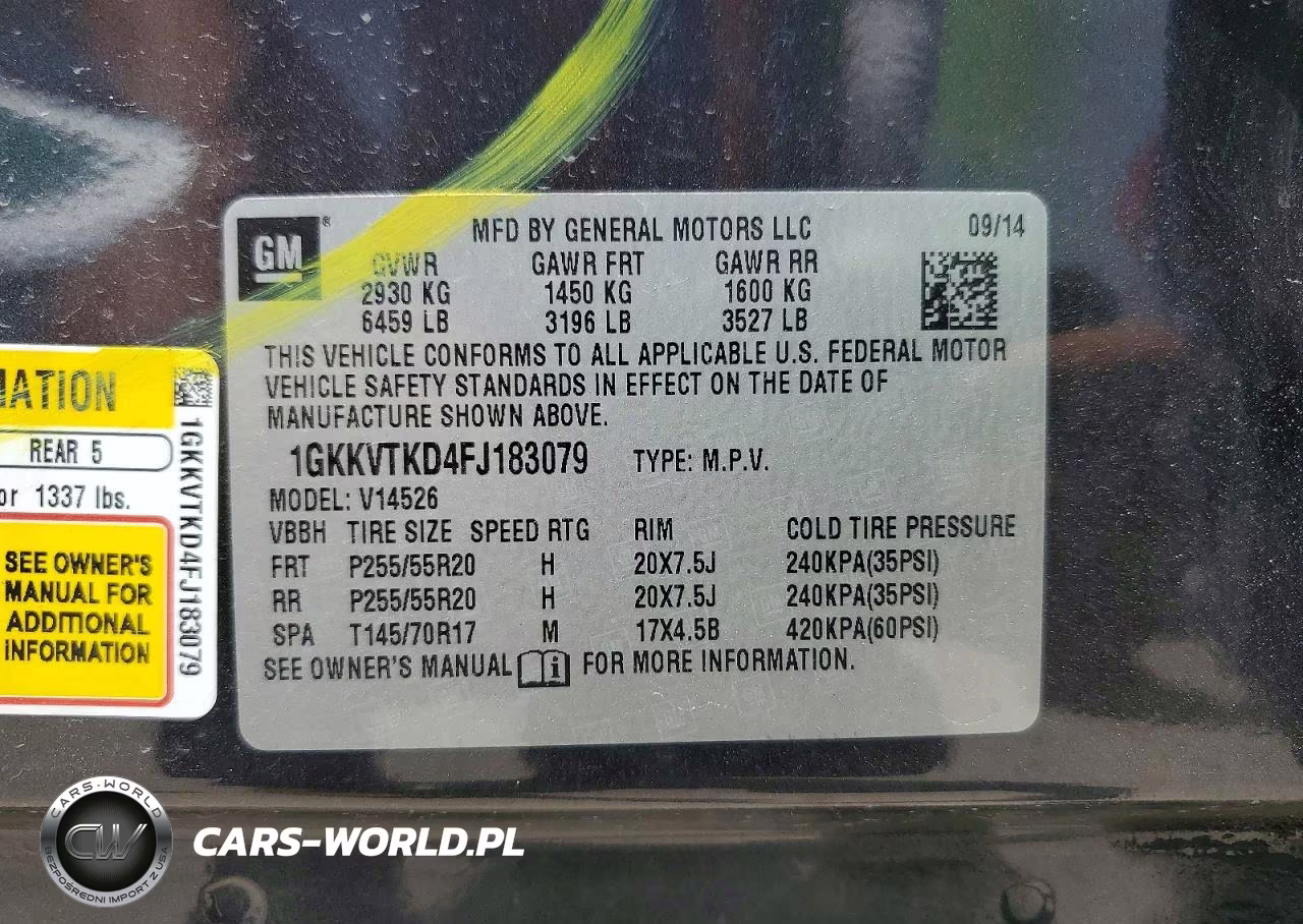 2015 GMC Acadia Denali VIN:1GKKVTKD4FJ183079 - 14