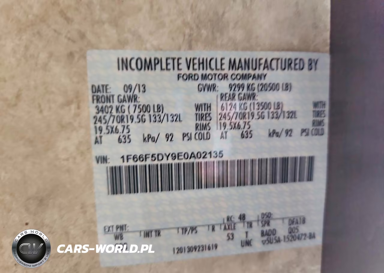 2014 Ford Georgetown Rv VIN:1F66F5DY9E0A02135 - 10