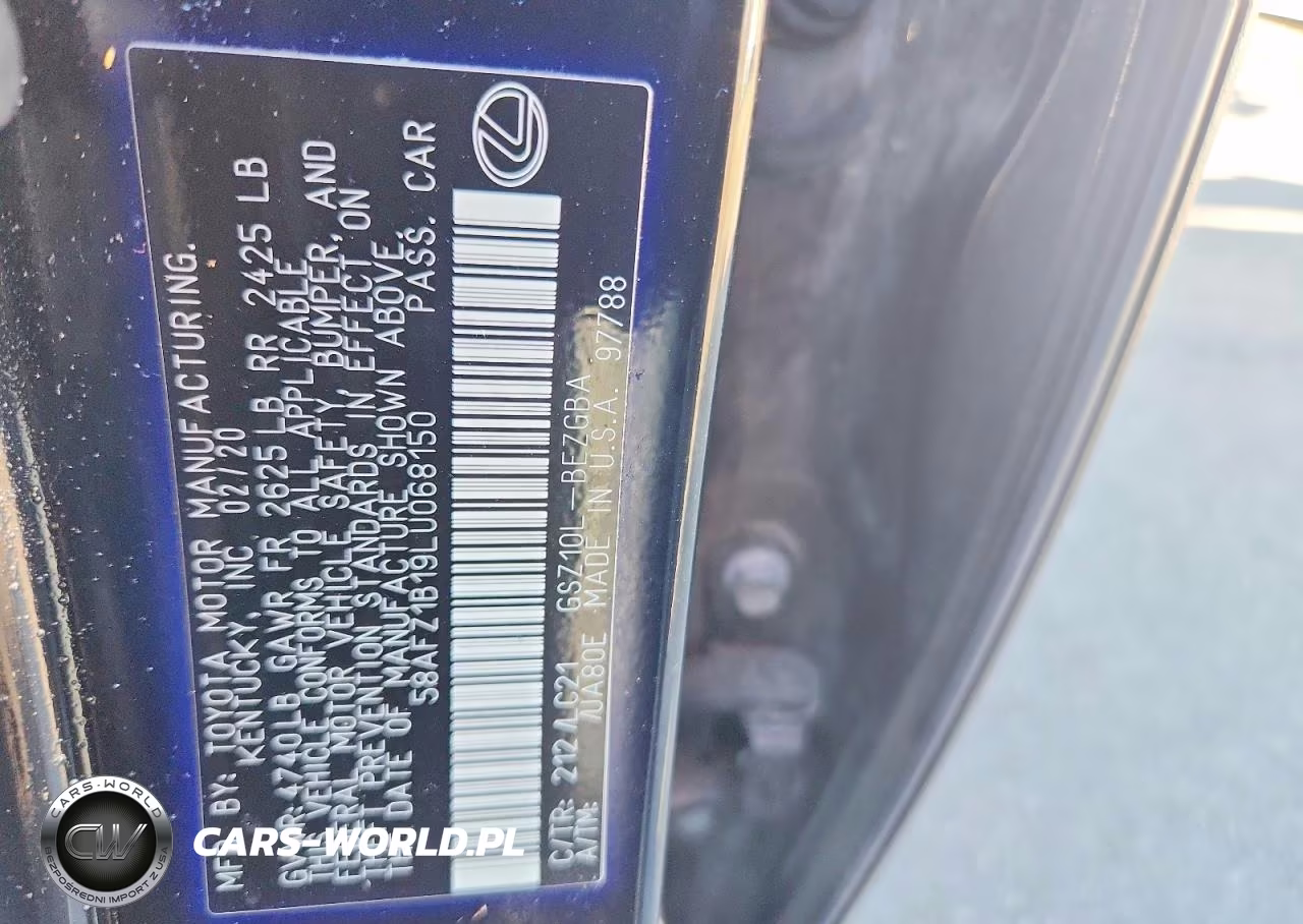 2020 Lexus Es 350 Ultra Luxury VIN:58AFZ1B19LU068150 - 12