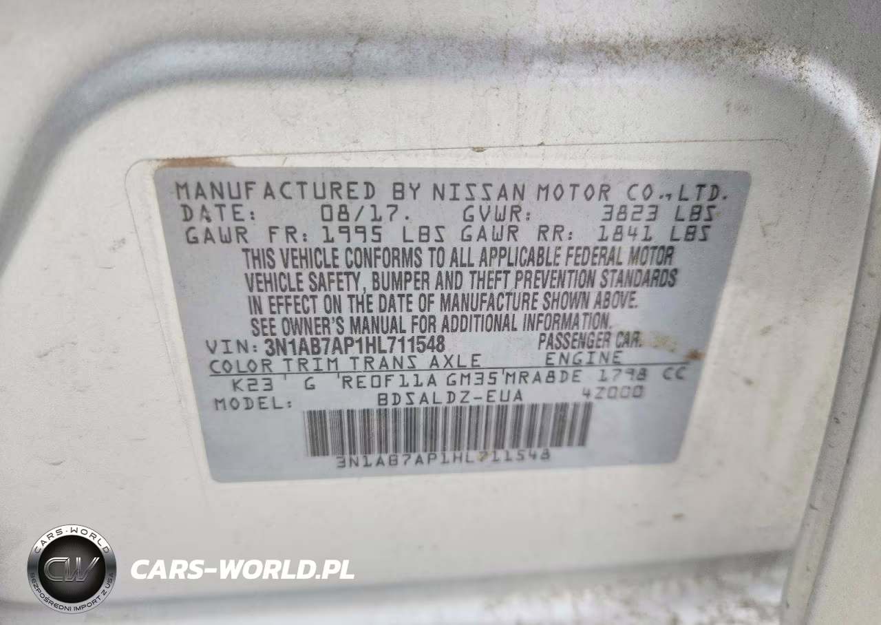 2017 Nissan Sentra Sv VIN:3N1AB7AP1HL711548 - 12