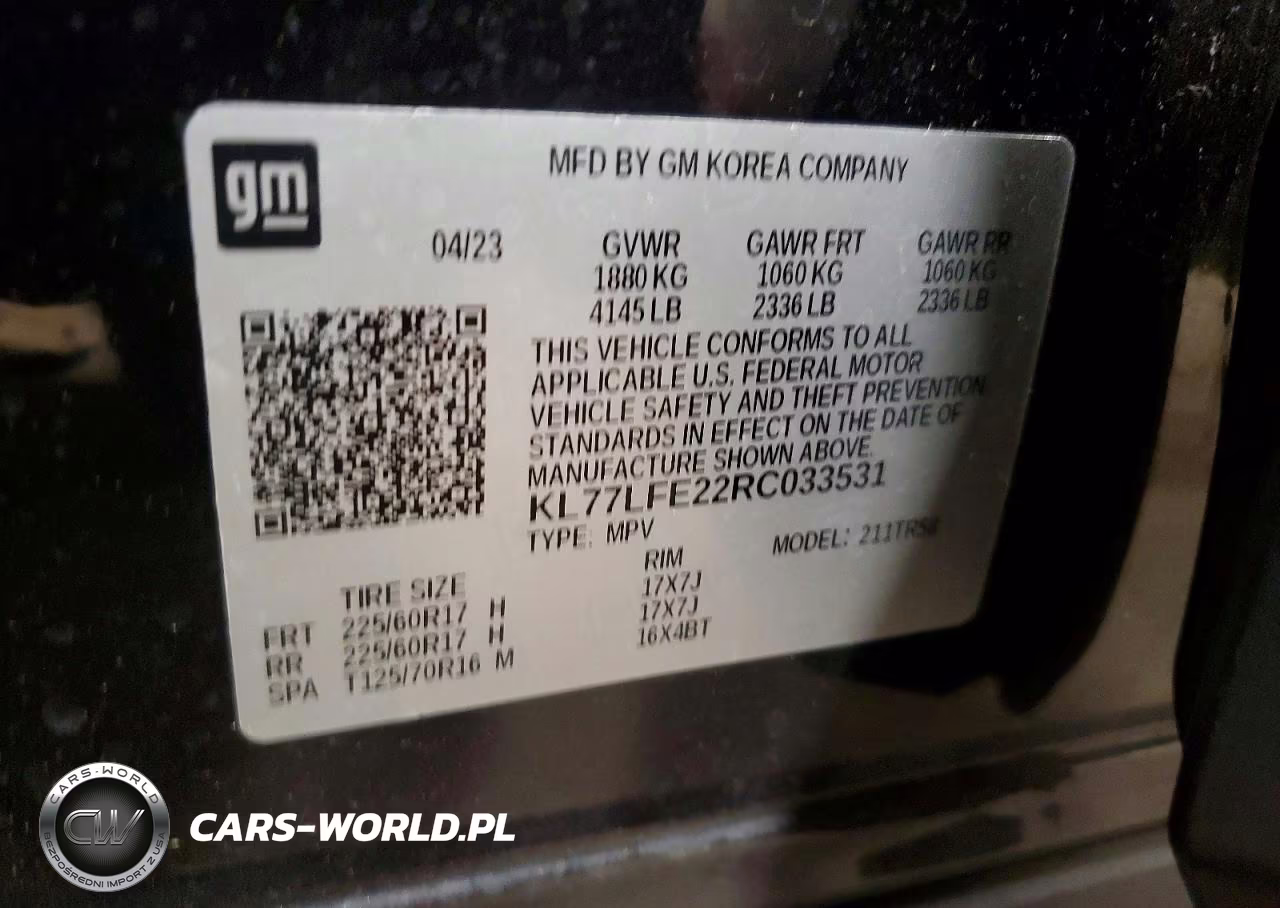 2024 Chevrolet Trax Ls VIN:KL77LFE22RC033531 - 13