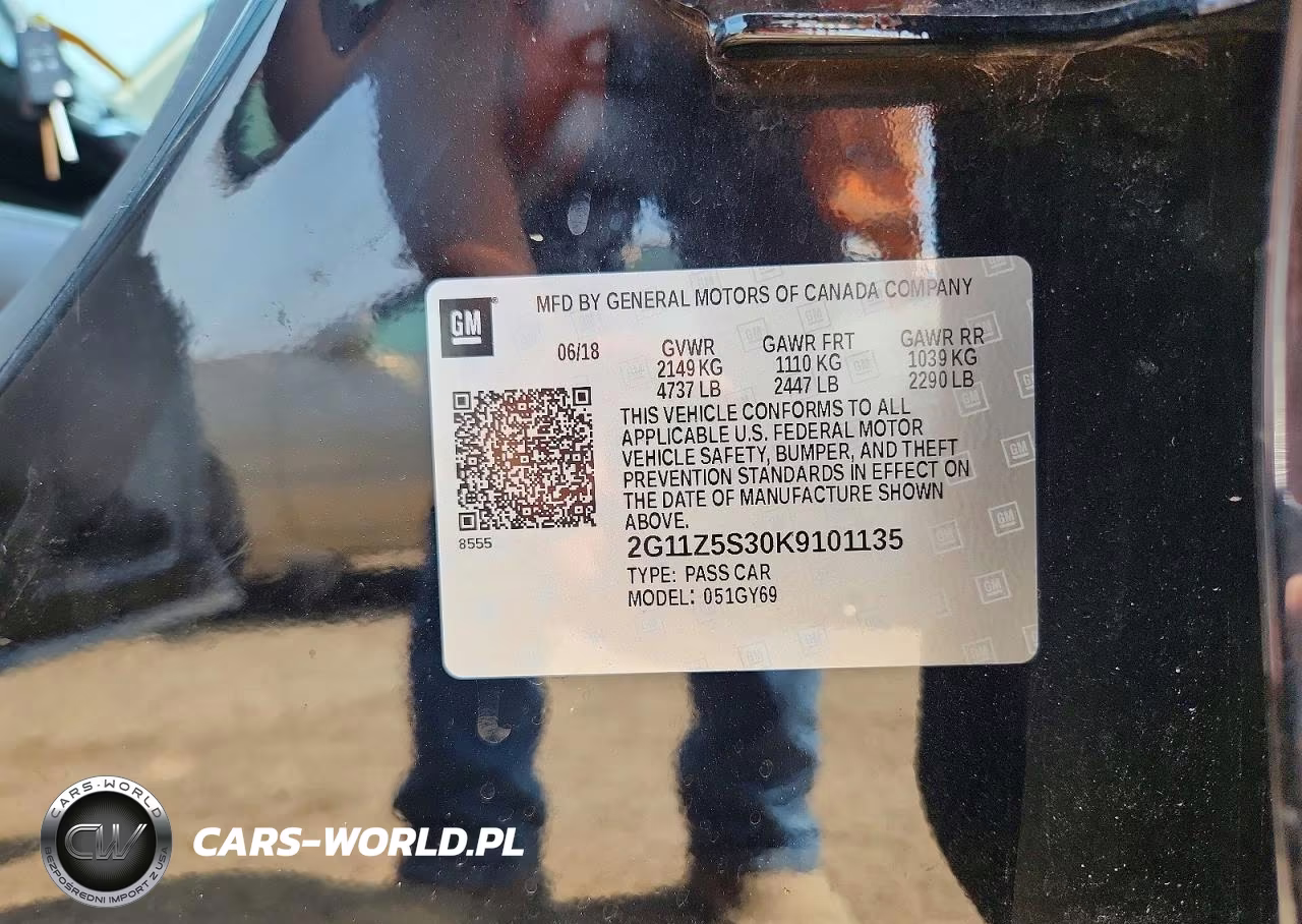 2019 Chevrolet Impala Lt VIN:2G11Z5S30K9101135 - 13