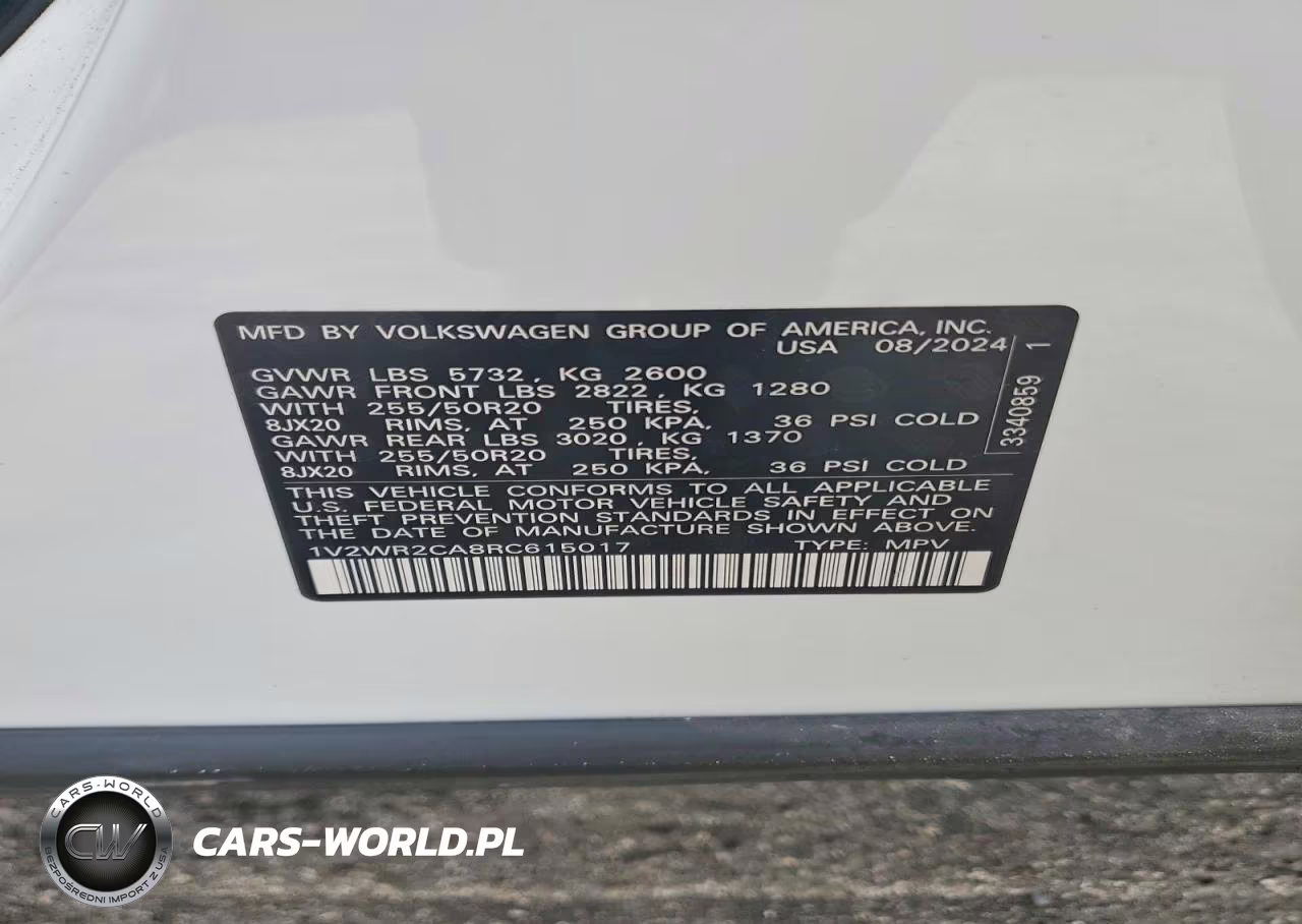 2024 Volkswagen Atlas Se VIN:1V2WR2CA8RC615017 - 13