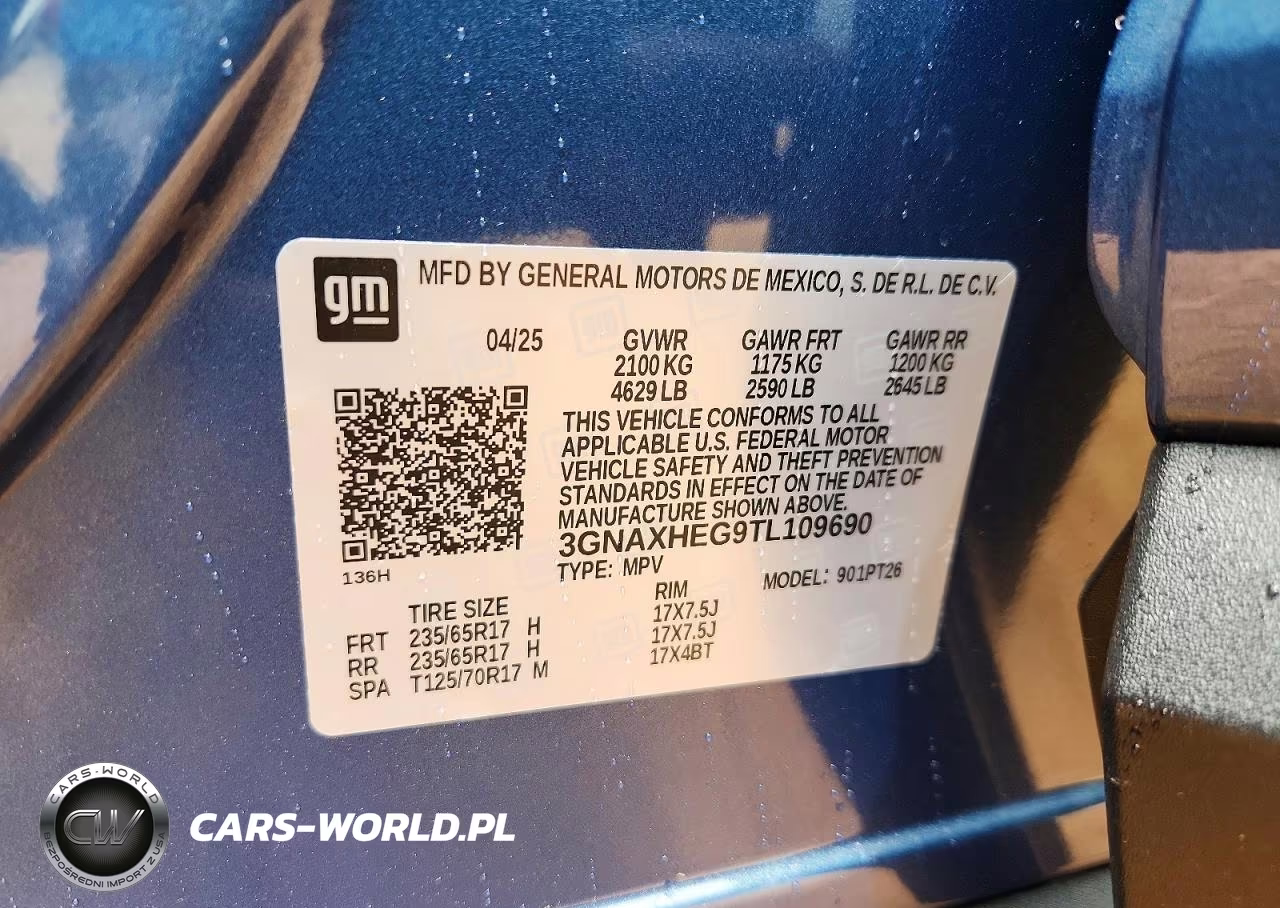 2026 Chevrolet Equinox Lt VIN:3GNAXHEG9TL109690 - 14