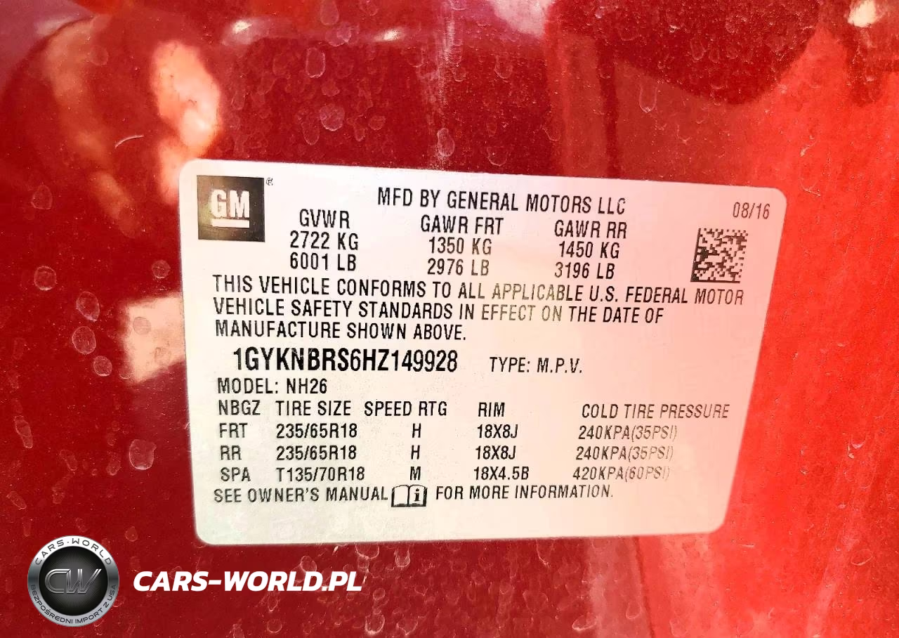 2017 Cadillac Xt5 Luxury VIN:1GYKNBRS6HZ149928 - 13