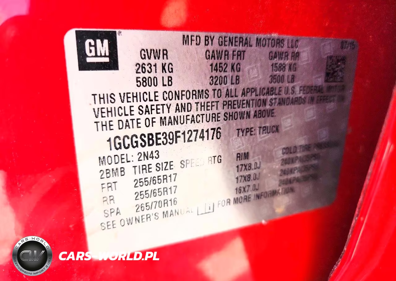 2015 Chevrolet Colorado Lt VIN:1GCGSBE39F1274176 - 12
