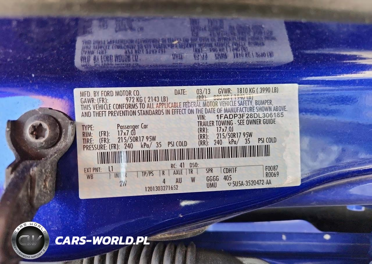 2013 Ford Focus VIN:1FADP3F28DL306185 - 12