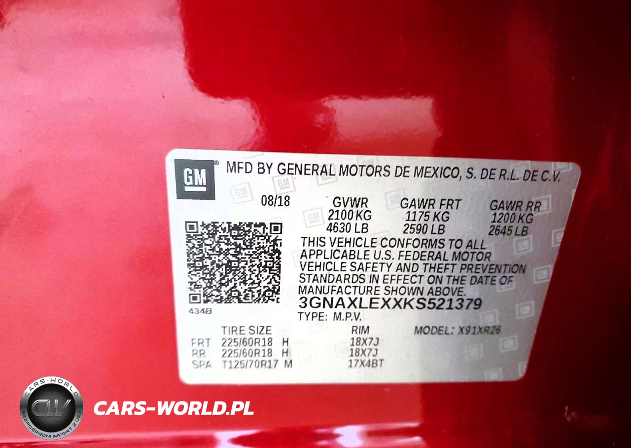 2019 Chevrolet Equinox Lt VIN:3GNAXLEXXKS521379 - 13