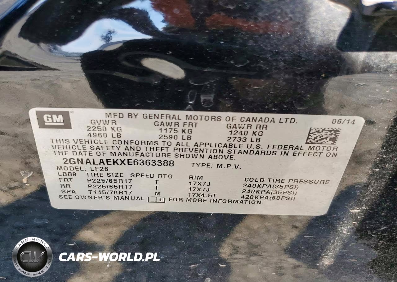 2014 Chevrolet Equinox Ls VIN:2GNALAEKXE6363388 - 14