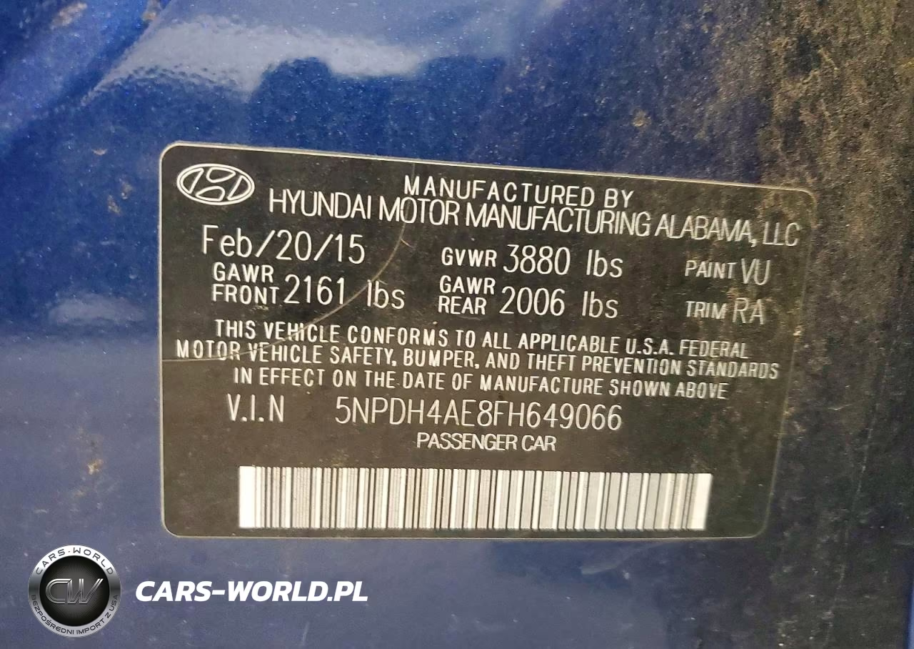 2015 Hyundai Elantra Se VIN:5NPDH4AE8FH649066 - 13