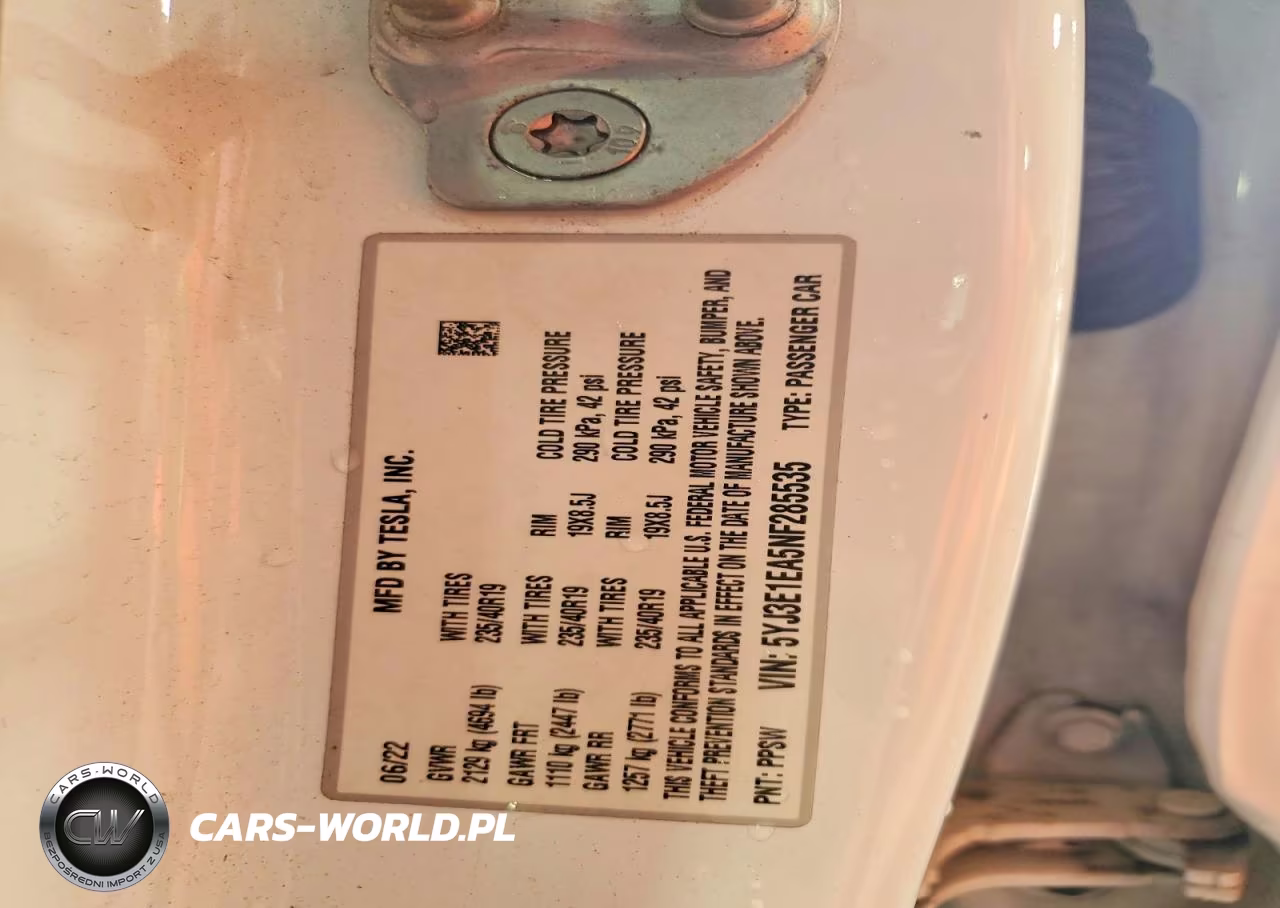 2022 Tesla Model 3 VIN:5YJ3E1EA5NF285535 - 14