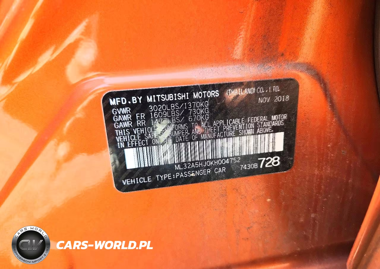 2019 Mitsubishi Mirage Le VIN:ML32A5HJ0KH004752 - 13