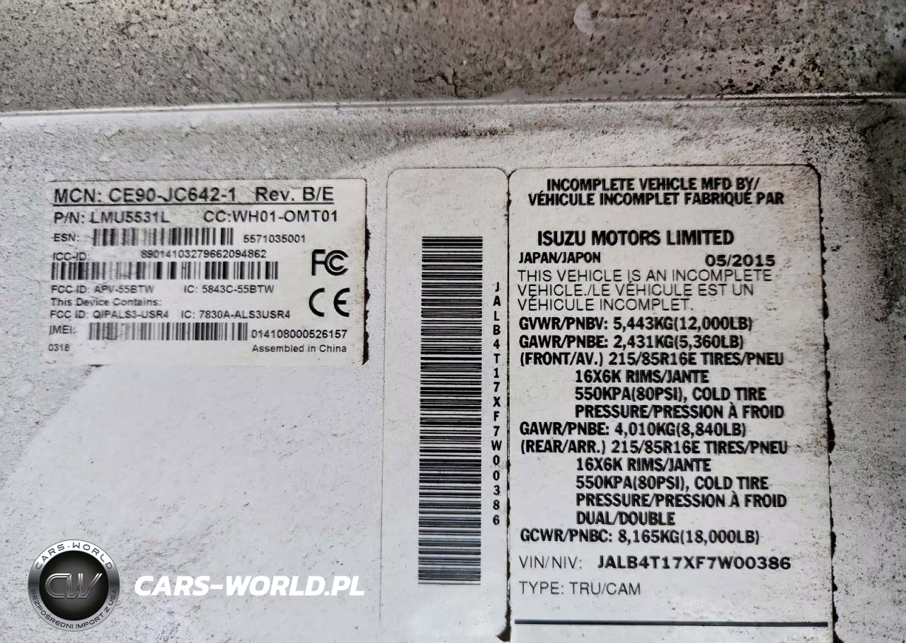 2015 Isuzu Npr Hd Delivery Truck VIN:JALB4T17XF7W00386 - 13