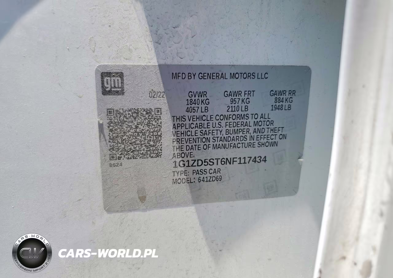 2022 Chevrolet Malibu Lt VIN:1G1ZD5ST6NF117434 - 13