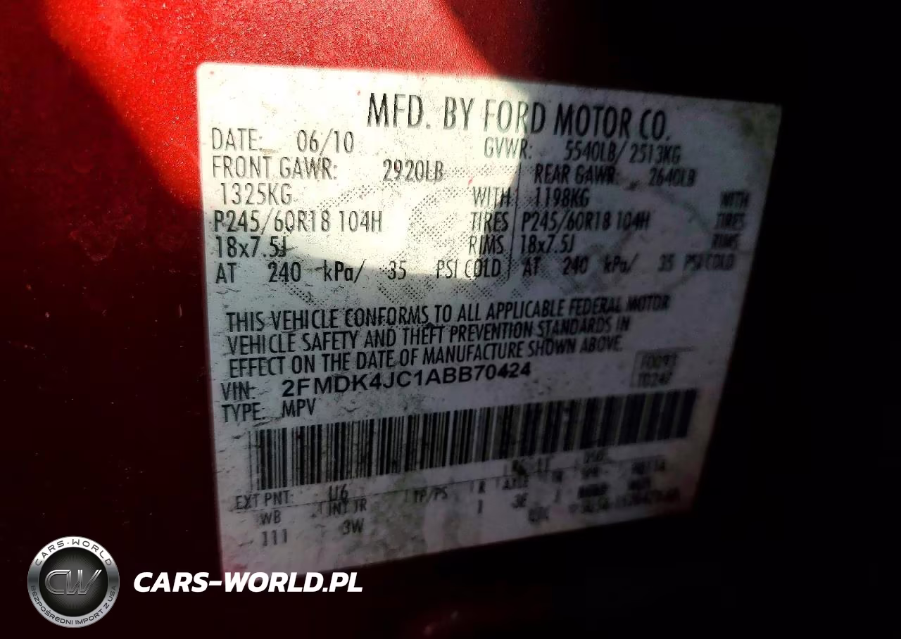 2010 Ford Edge Sel VIN:2FMDK4JC1ABB70424 - 13