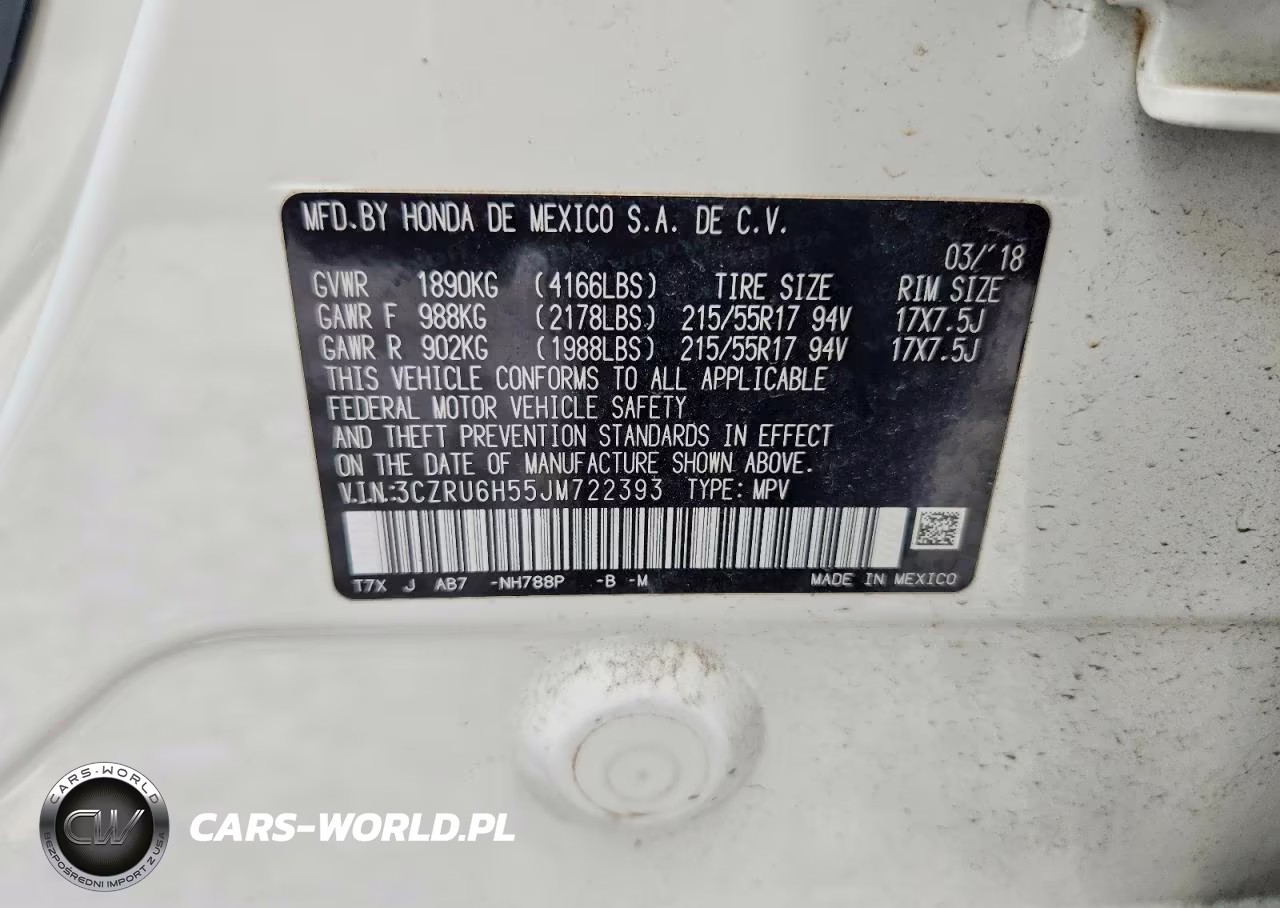 2018 Honda Hr-V Ex VIN:3CZRU6H55JM722393 - 12