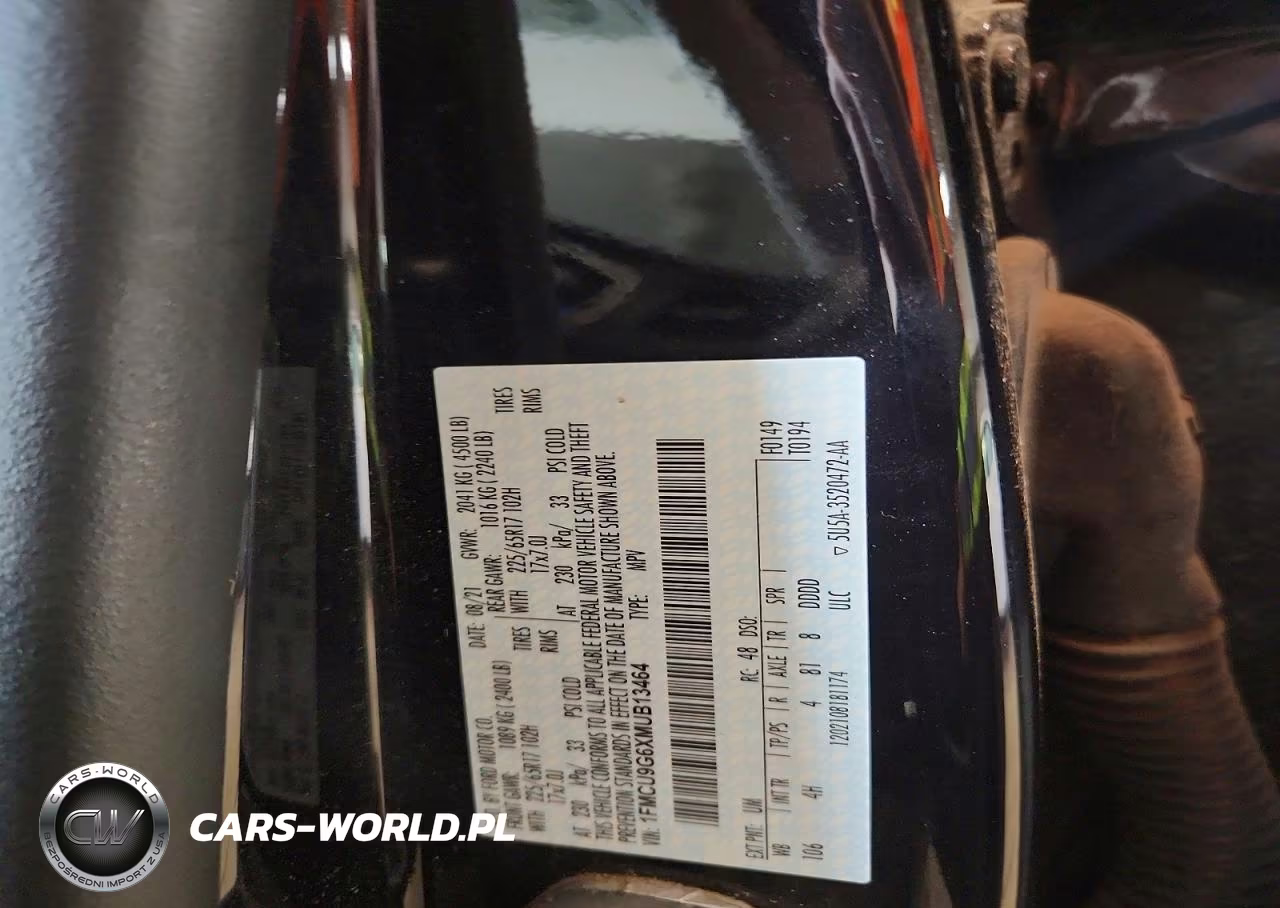2021 Ford Escape Se VIN:1FMCU9G6XMUB13464 - 13